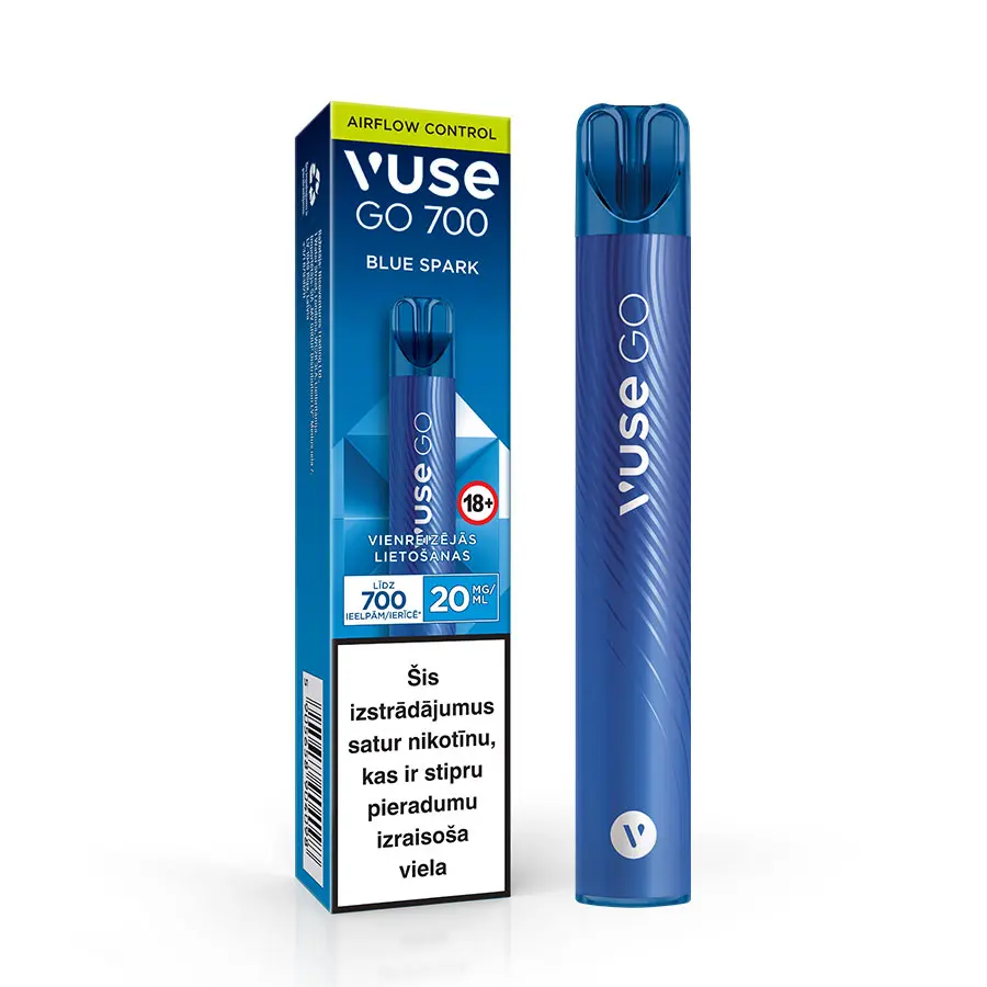 Vuse Go Blue Spark Vienreizējās Lietošanas E-Cigarete